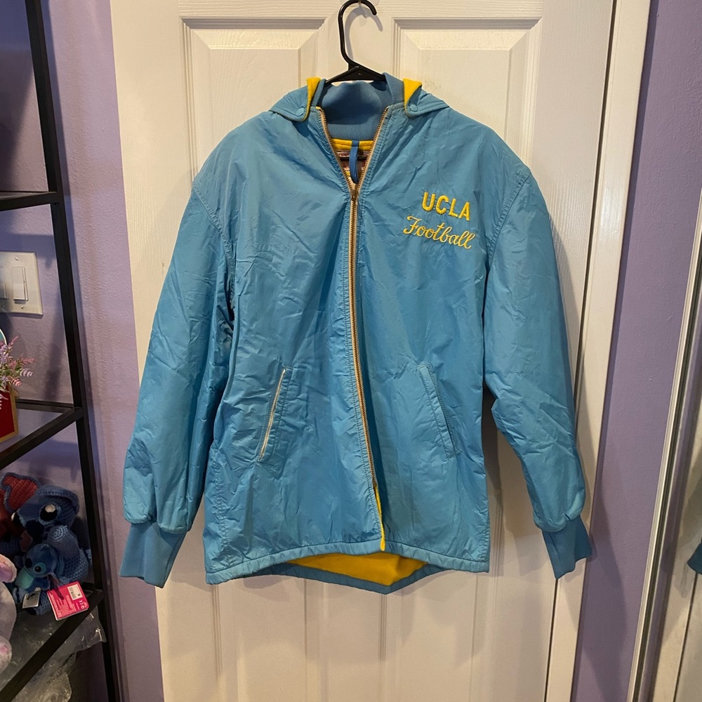UCLA Football Vintage Fleece Lined Windbreaker Jacket